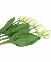 Realistische witte tulpenbos 48 cm