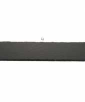 Rechthoekige zwarte leisteen onderzet bord kaarsonderzetter 40 cm