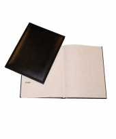 Zwart receptiealbum gastenboek gestikte kaft 48 paginas 205 x 260 mm